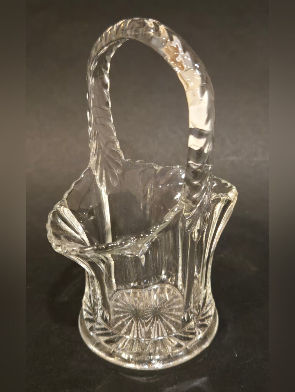 Clear Glass Decorative Basket - Elegant Home Art Accent